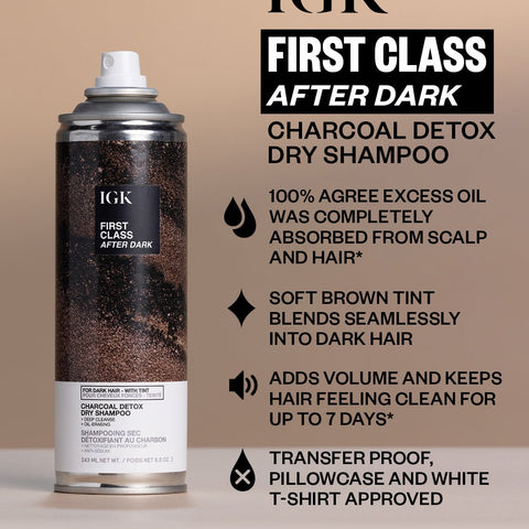IGK First Class After Dark Charcoal Detox Dry Shampoo IGK First Class After Dark Charcoal Detox Dry Shampoo