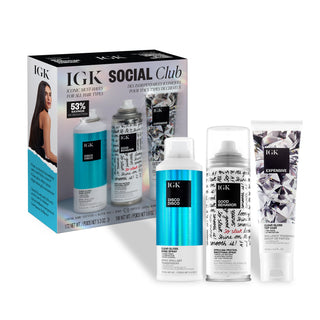 a group of hair sprays and a box
