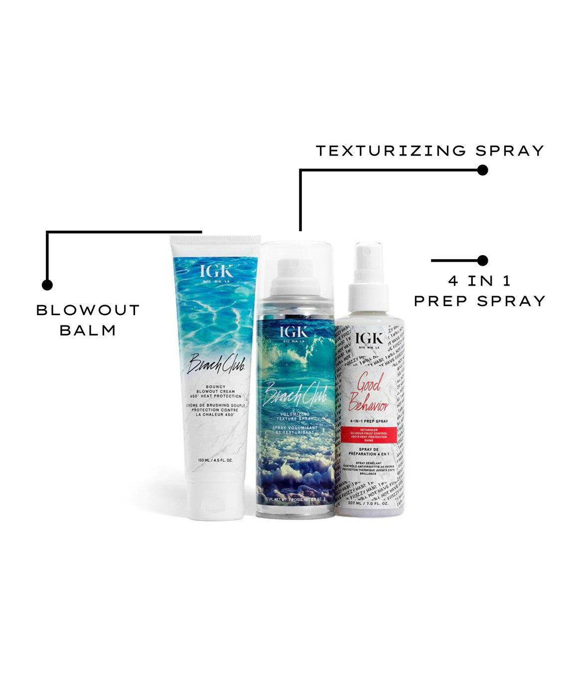Igk Beach Club Volumizing Texture Spray 5 oz