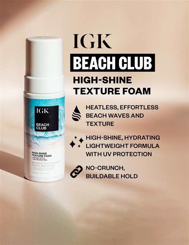 Beach Club Texture and Shine Foam – IGK Hair