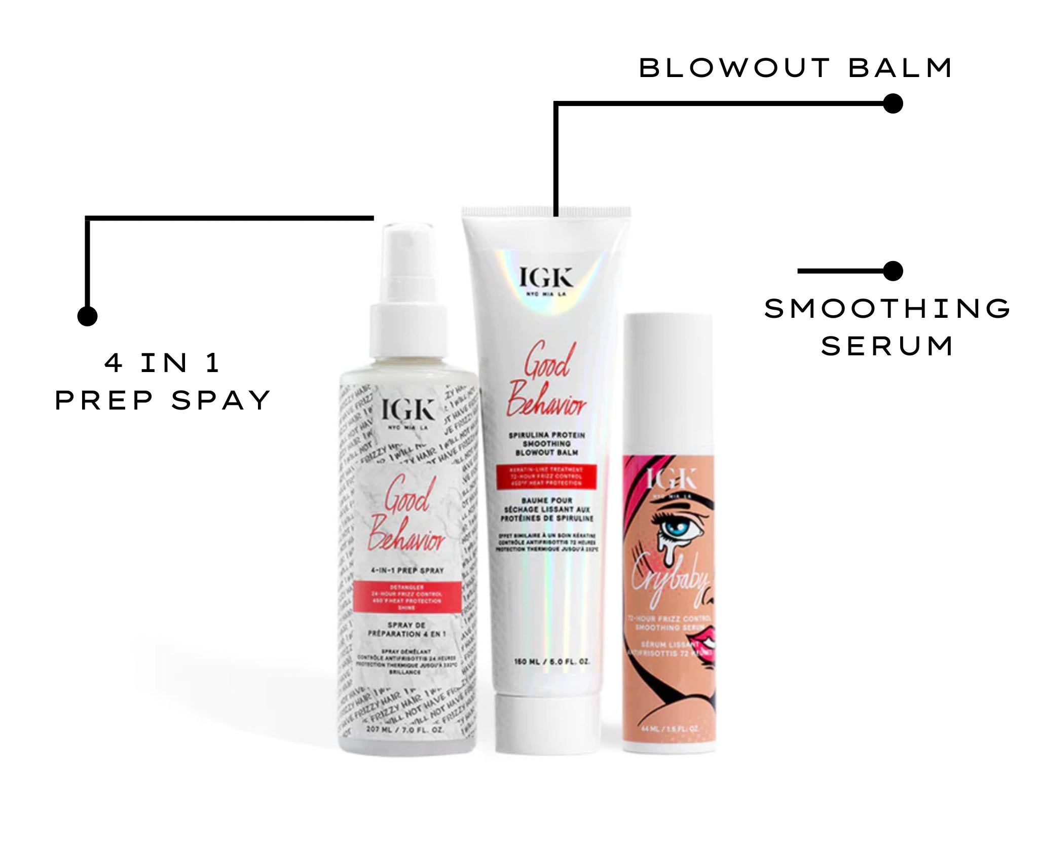 IGK Hair  Smooth Things Over Frizz-Fighting Essentials