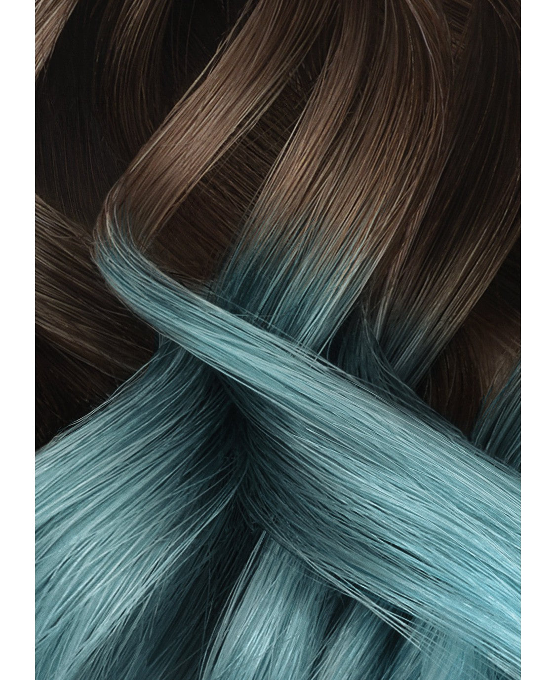 Hair, Grey, Aqua, Natural material, Pattern, Electric blue, Fashion accessory, Metal, Peach, Font