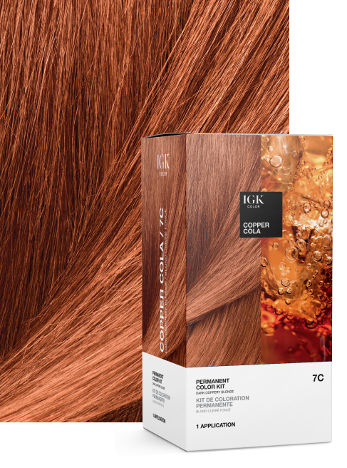 Permanent hair color swatch - Copper Cola 7C