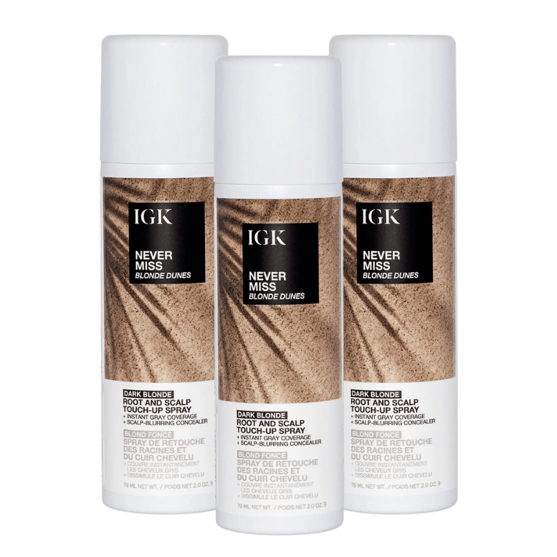 Never Miss Dark Blonde touch-up spray 3-pack