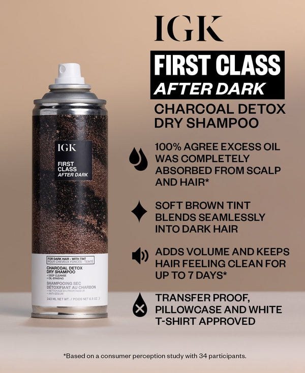 IGK First Class After Dark Charcoal Detox Dry Shampoo IGK First Class After Dark Charcoal Detox Dry Shampoo