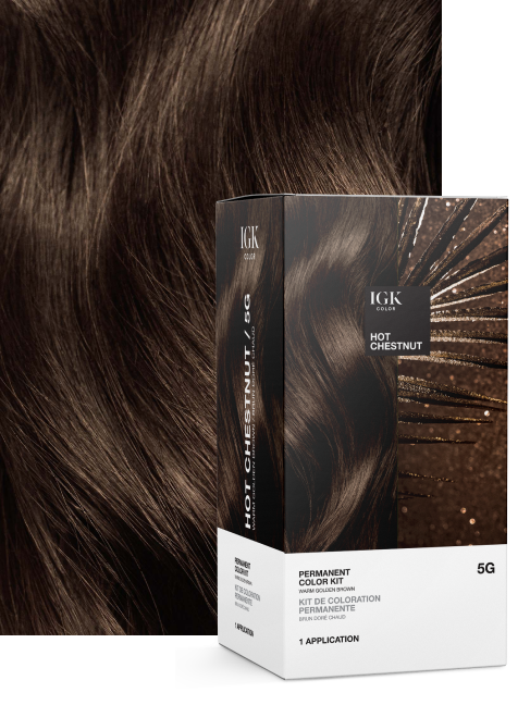 Permanent hair color swatch - Hot Chestnut 5G