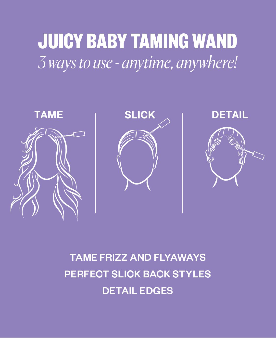 Good Behavior Frizz and Flyaway Lightweight Gel Hair Taming Wand, Juicy Baby Scent