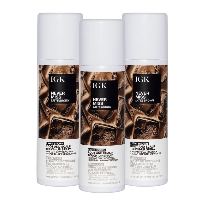 Never Miss Light Brown touch-up spray 3-pack