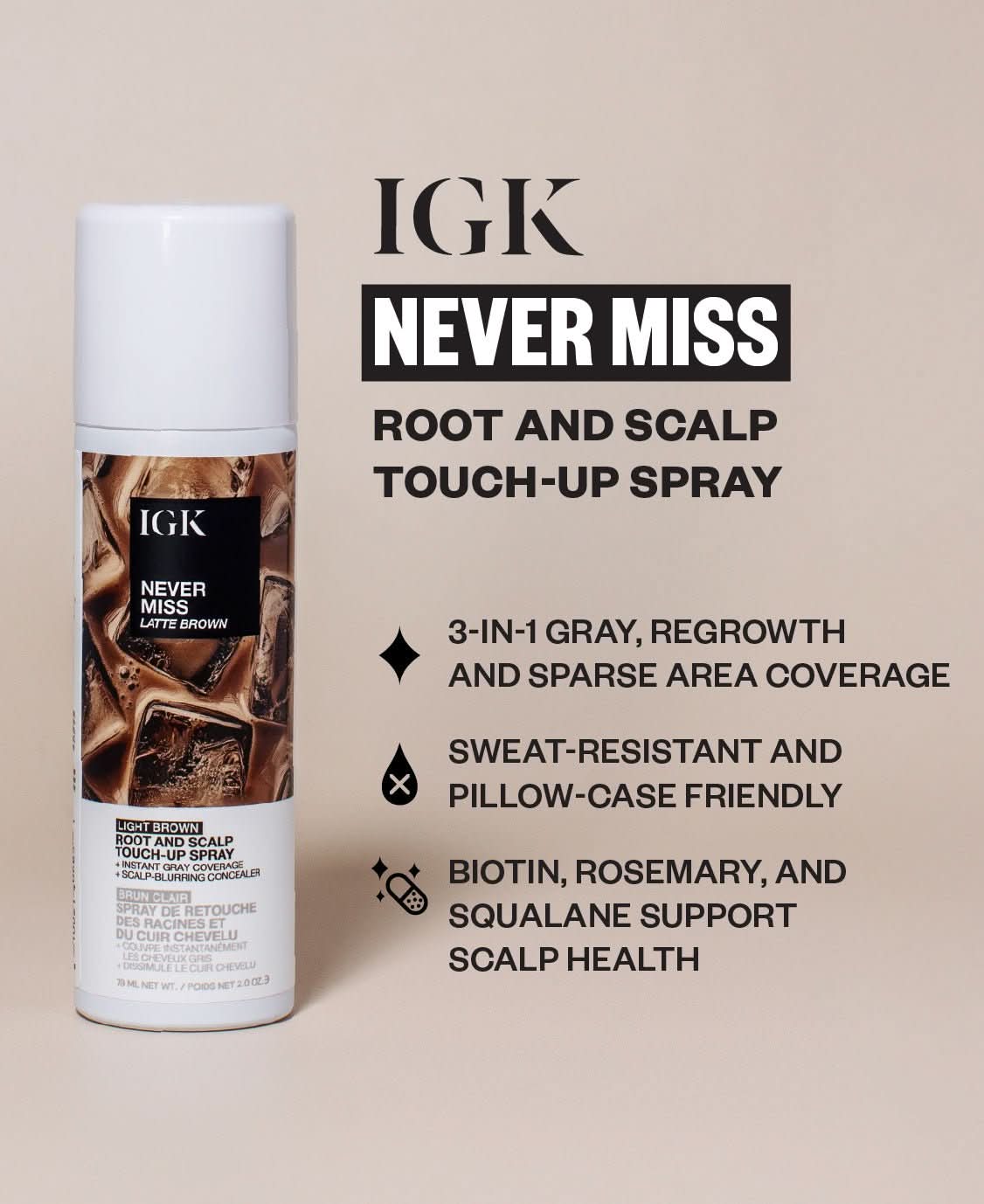Never Miss Root and Scalp Touch-Up Spray - Dark Blonde