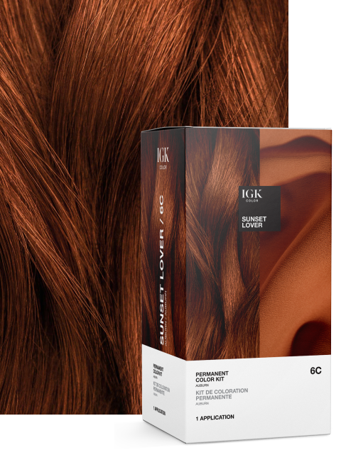 Permanent hair color swatch - Sunset Lover 6C