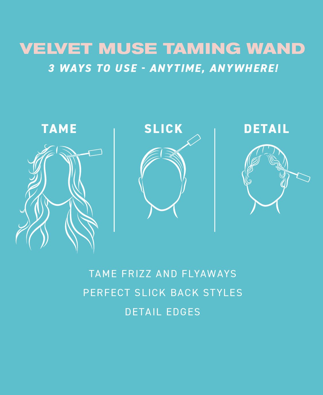 Good Behavior Frizz and Flyaway Lightweight Gel Hair Taming Wand, Velvet Muse Scent
