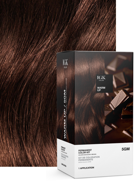 Permanent hair color swatch - Warm Up 5GM